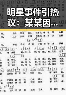 明星事件引热议:某某因争议事件引发网友广泛讨论